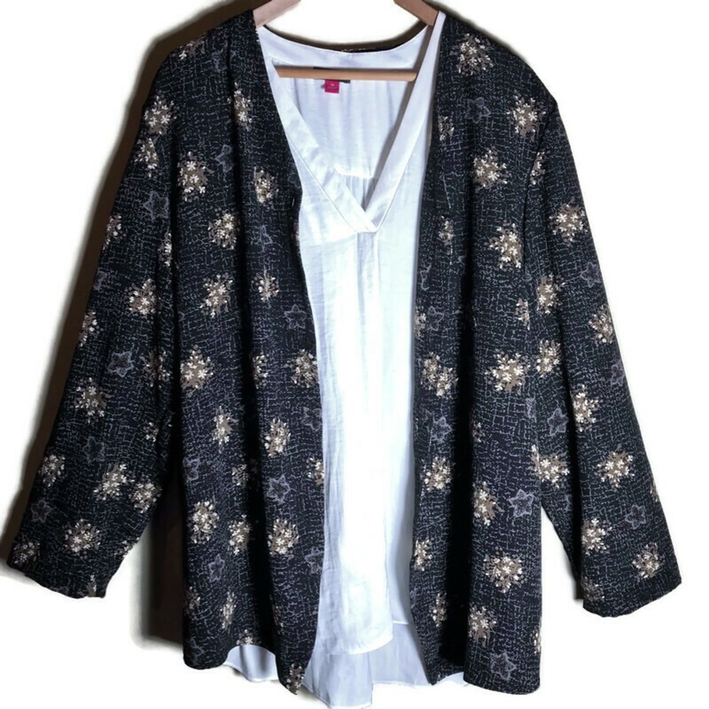 Vintage Chaus Button Front Blouse/ Jacket 16 LS